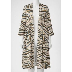 On The Island Cover Up 46 Multicolor Stripe Cotton Kimono Robe Kirna‎ Zabete NWT